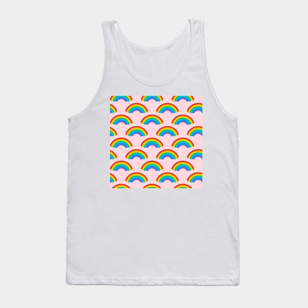 Cute Rainbow Pattern Tank Top by NewburyBoutique